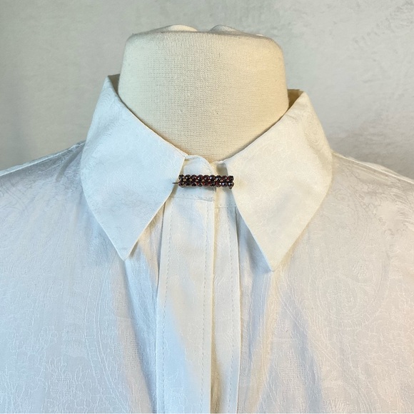 Vintage Garnet Collar Pin, Victorian, Bar Pin - Picture 9 of 10